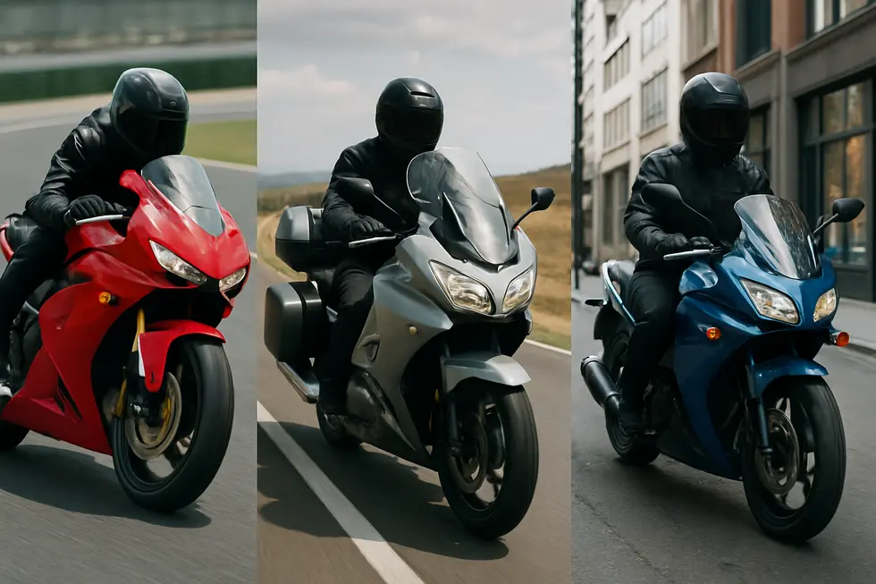 A sport bike outfitted with full fairing illustrating aerodynamic streamlining and rider protection in motion.