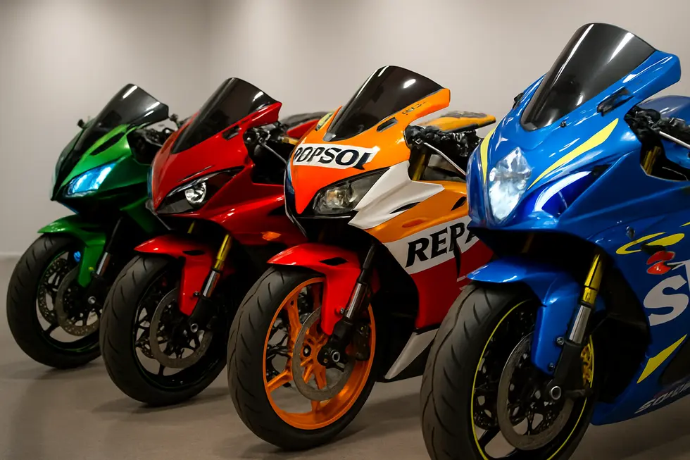 Injection molding machines producing durable ABS plastic fairings ensuring high-quality fit and strength.