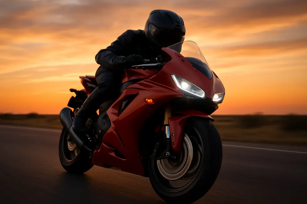 Various motorcycle fairings made from fiberglass, ABS plastic, and carbon fiber emphasizing design and material diversity.