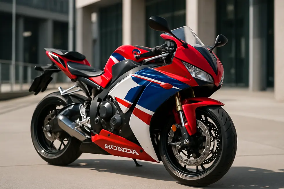 Honda CBR sportbike showcasing high-quality ABS plastic fairings with vibrant customization and aerodynamic design.