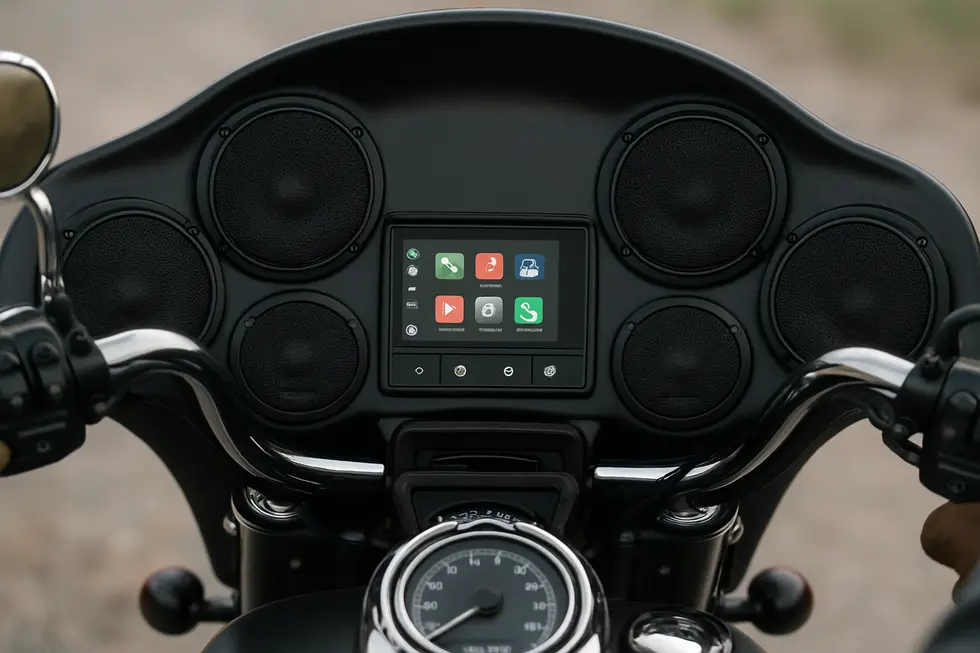 Close-up of Hoppe Quadzilla 2.0 Audio Fairing emphasizing its durable build, clear windshield, and easy bolt-on installation.