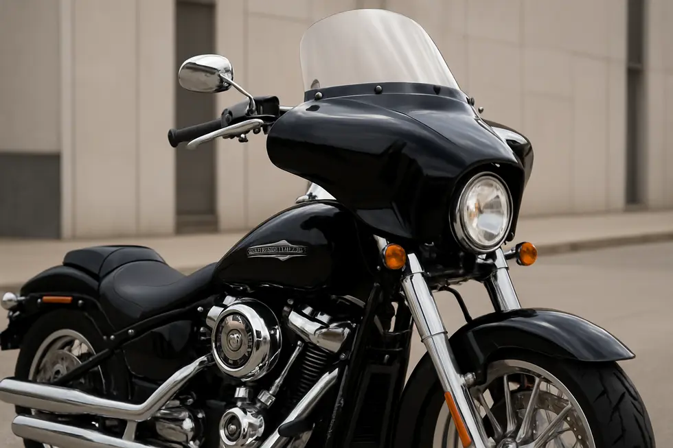 Close-up of Hoppe Quadzilla 2.0 Audio Fairing emphasizing its durable build, clear windshield, and easy bolt-on installation.