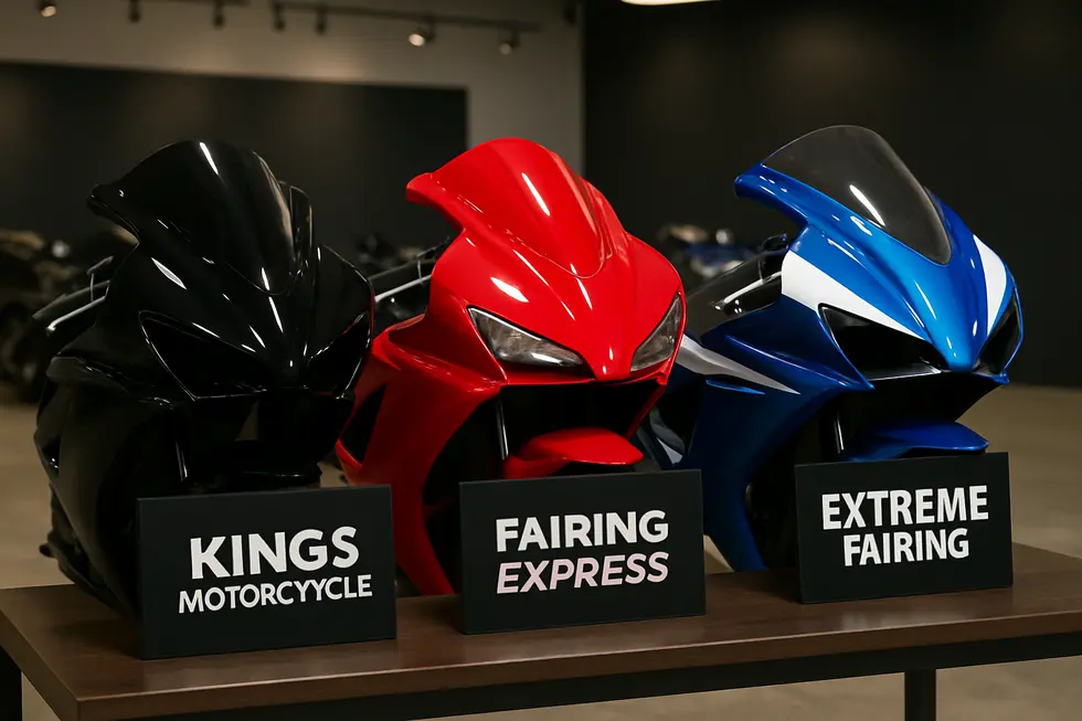 High-quality ABS plastic fairings demonstrating precise OEM fitment on motorcycle frames.
