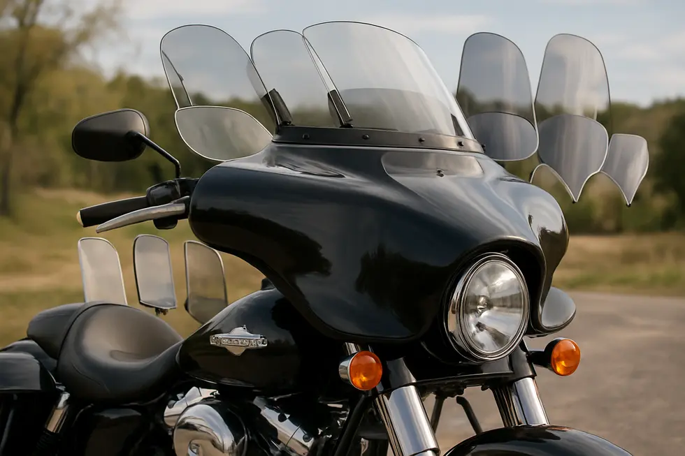 The Batwing Fairing highlights exceptional design and multiple windshield customization options.