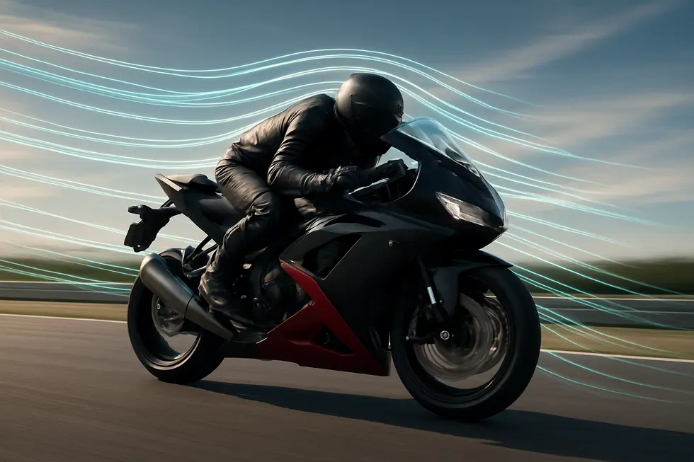 Different types of motorcycle fairings including full and half fairings displayed on sport bikes.