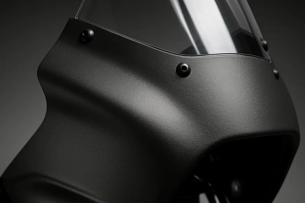 Sportbike fitted with aerodynamic Rifle fairings optimized for racing performance.