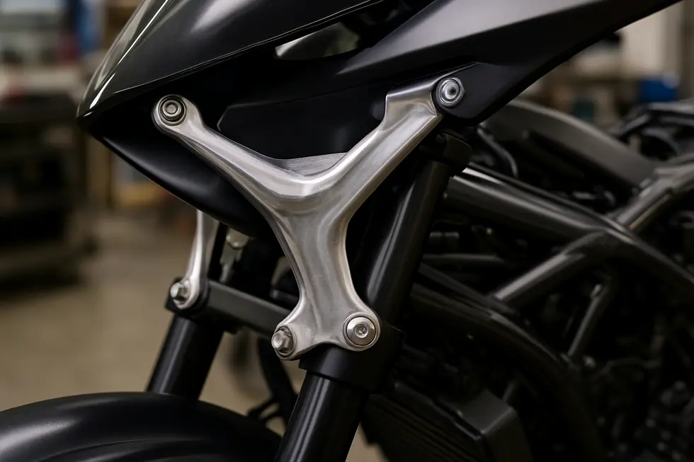 A sport motorcycle with a full fairing demonstrating aerodynamic design and rider protection.