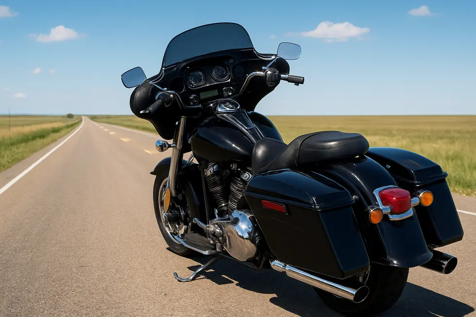 Tsukayu batwing fairing featuring speaker mounts and aerodynamically refined design on a touring motorcycle.