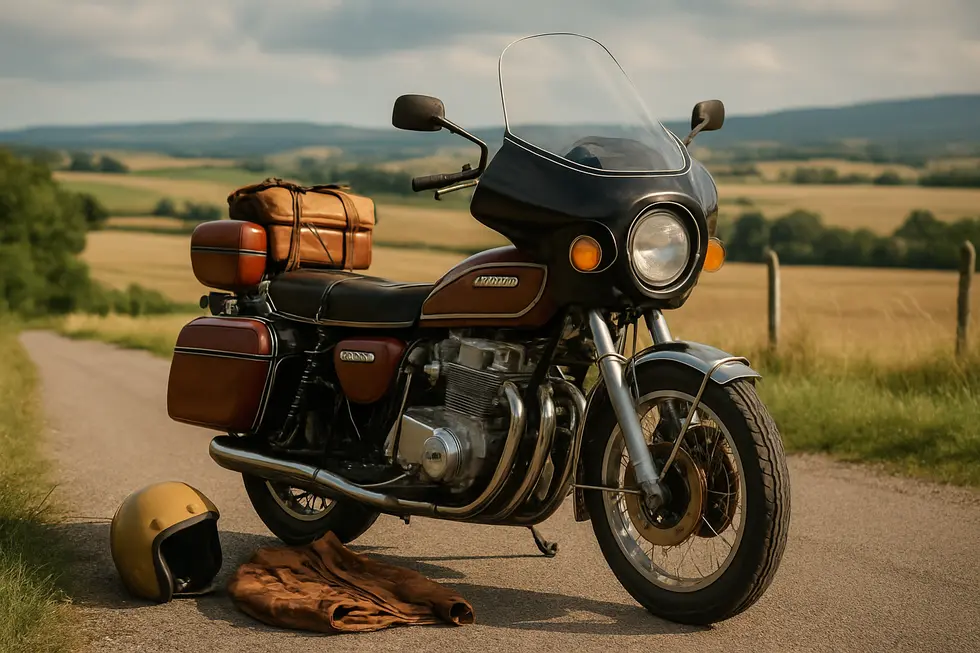 Aerodynamic curves and windscreen of the Windjammer fairing enhance rider comfort and reduce wind buffeting.
