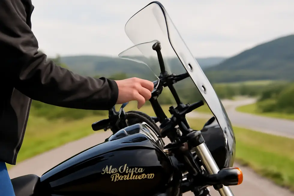 Varied windshield fairing types and styles displayed on motorcycles illustrating market diversity and rider preference.