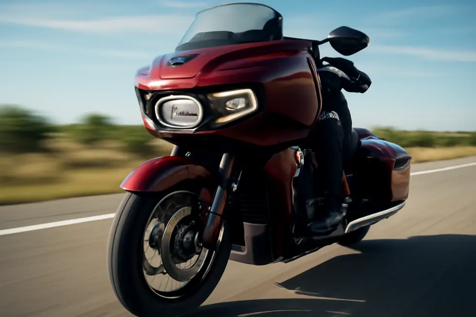 Indian Challenger’s fixed fairing designed for aerodynamic efficiency and rider wind protection.