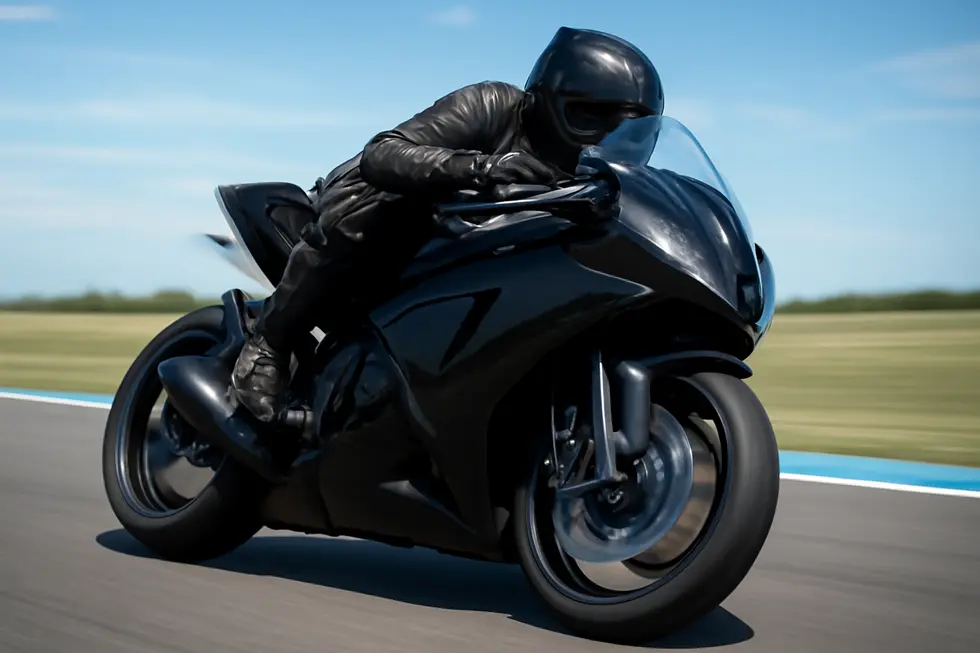 A sportbike fitted with full sport fairings illustrating aerodynamic efficiency in action during high-speed riding.