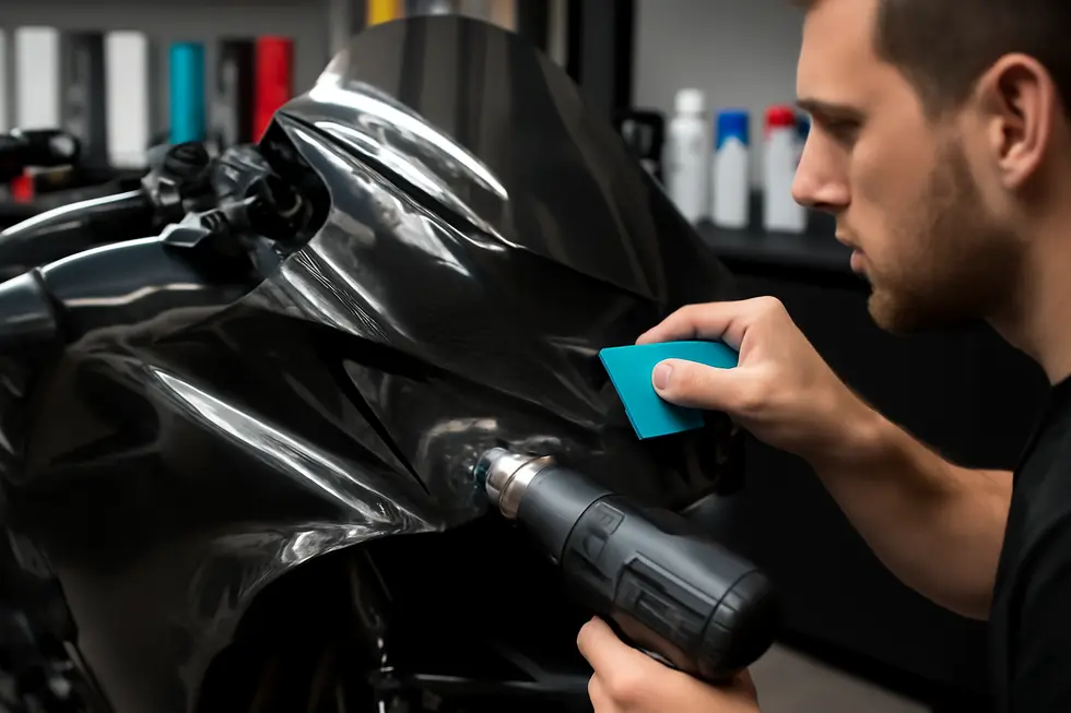 High-quality cast-grade vinyl like 3M IJ180mc delivers exceptional durability and protection for motorcycle fairings.