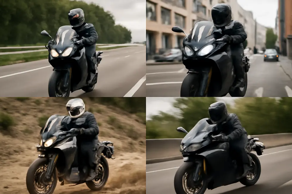 A diverse range of motorcycle fairings showcased in a retail environment with no direct representation of an ‘Airstream’ brand.