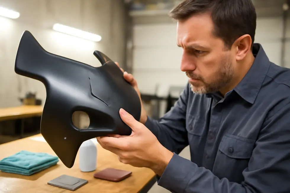 Thorough damage assessment and precise surface preparation are crucial first steps in repairing plastic motorcycle fairings.