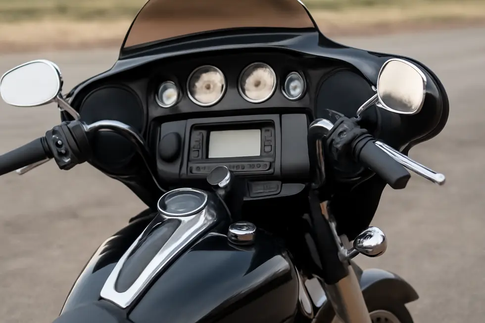 A Kawasaki cruiser equipped with Memphis Shades Bullet Fairing showcasing model-specific design and bold styling.