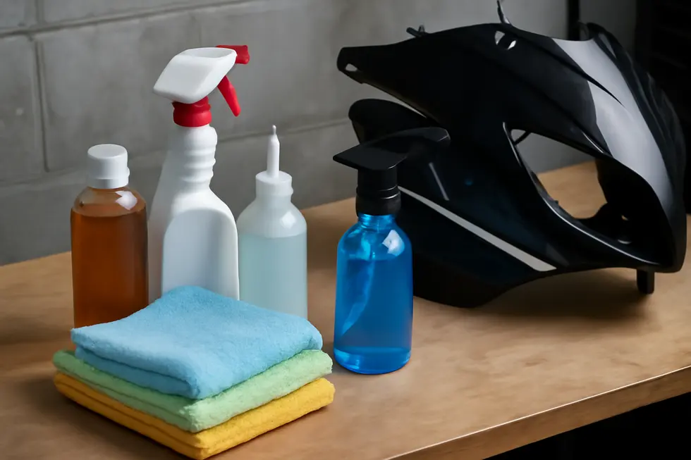 Utilizing controlled heat application to safely loosen sticker adhesive on a motorcycle fairing.