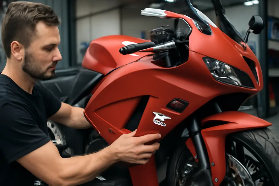 Detailed look at a premium ABS plastic Honda fairing kit showcasing professional molding and quality finish.