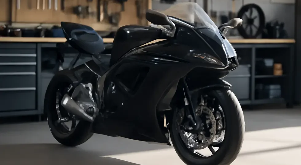 A sleek sport motorcycle featuring aerodynamic fairings, symbolizing the essence of Conley motorcycle fairings.