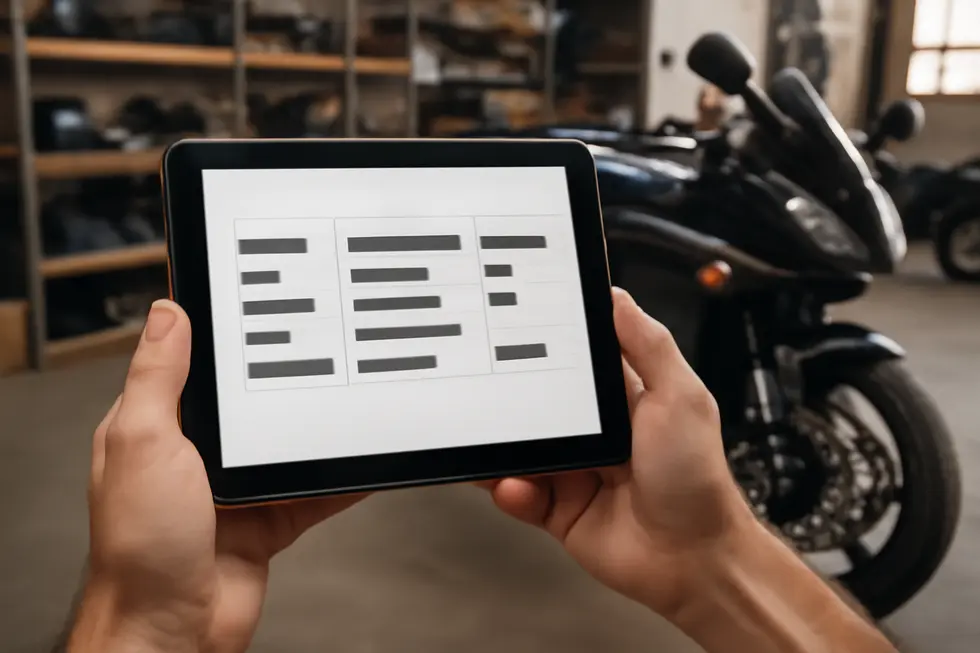 A workshop displays durable ABS plastic fairings from leading budget-friendly motorcycle fairing brands.