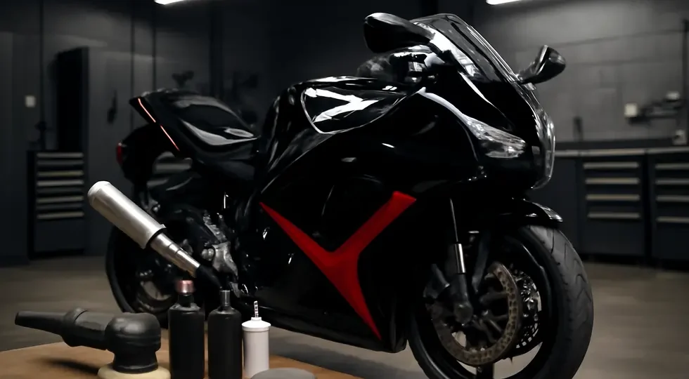 Professional polishing and protection transform motorcycle fairings for a superior finish.