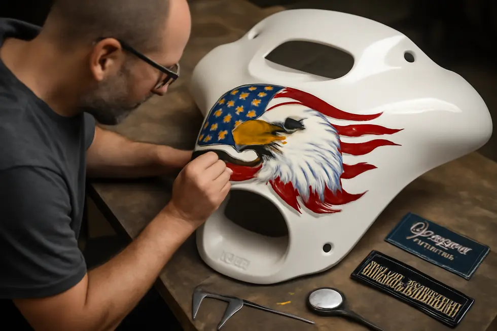 Close-up showing ABS plastic aftermarket fairings with pre-drilled holes for precise fitment on a sportbike frame.