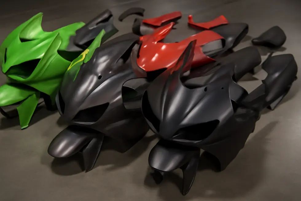 Sport motorcycle optimized with aerodynamic air tech fairings demonstrating airflow efficiency and superior stability at high speeds.