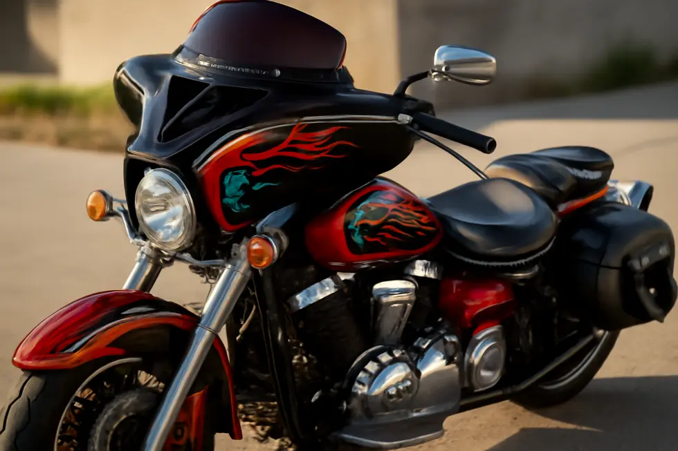 High-quality ABS plastic batwing fairing with tinted windshield designed for Yamaha Road Star.