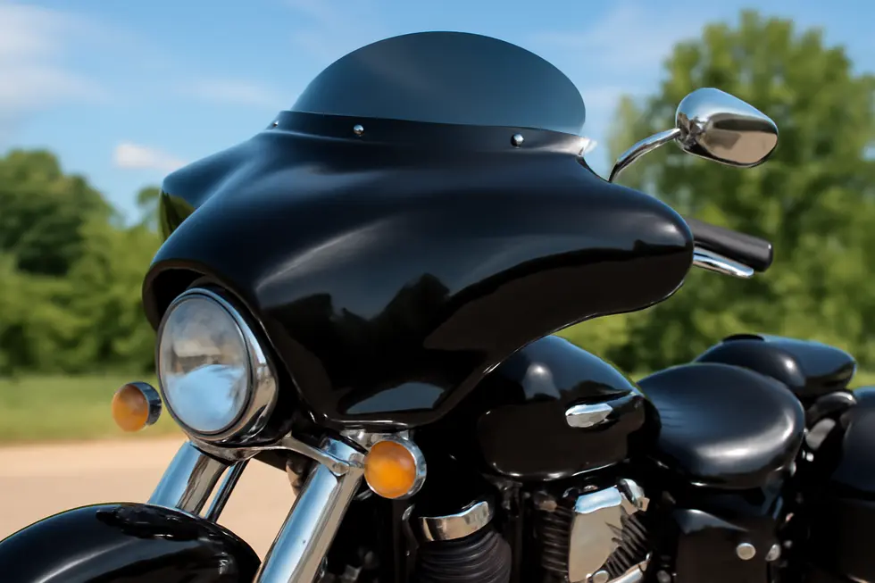 High-quality ABS plastic batwing fairing with tinted windshield designed for Yamaha Road Star.