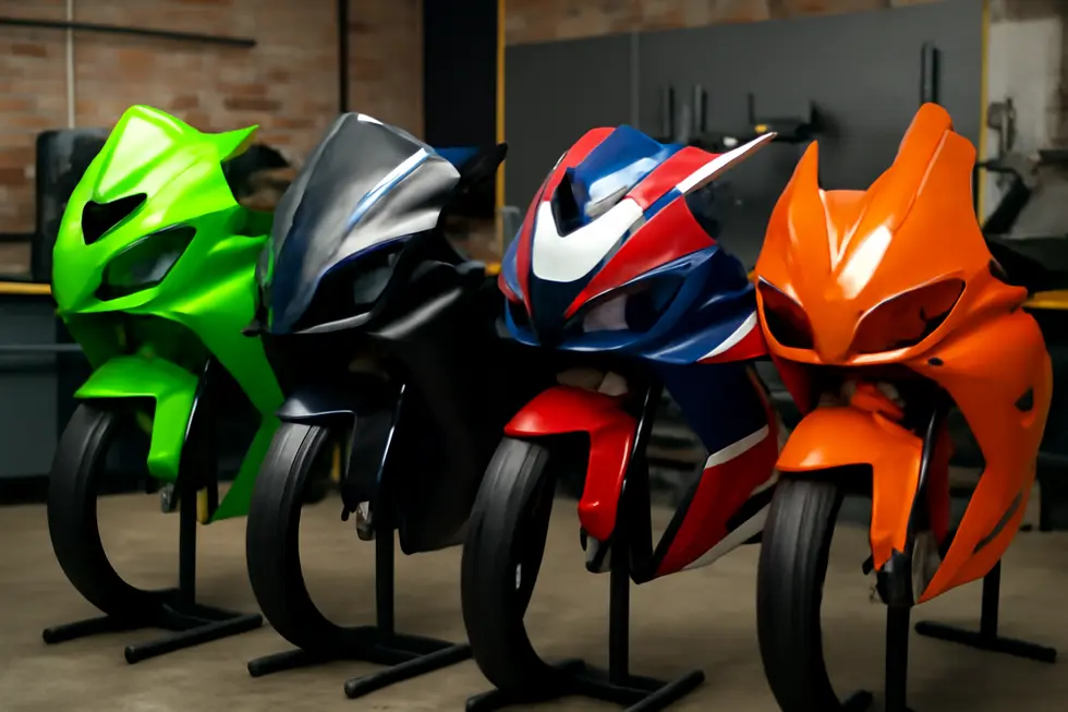 Careful preparation and use of knifeless tape ensure a flawless vinyl wrap application on motorcycle fairings.