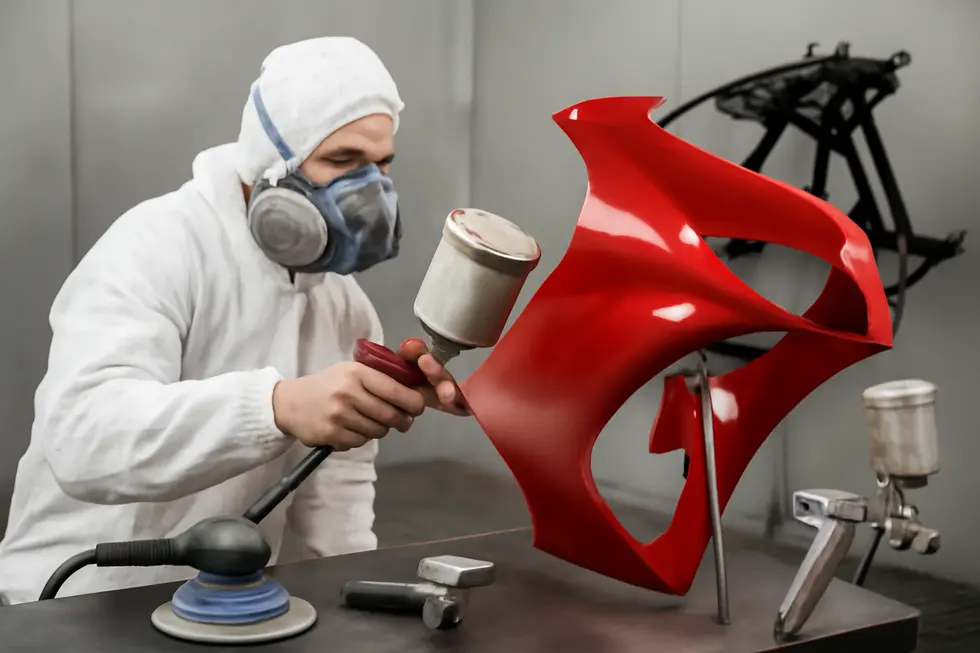 Technician carefully removing motorcycle fairings with the appropriate tools and documenting components for accurate reassembly.