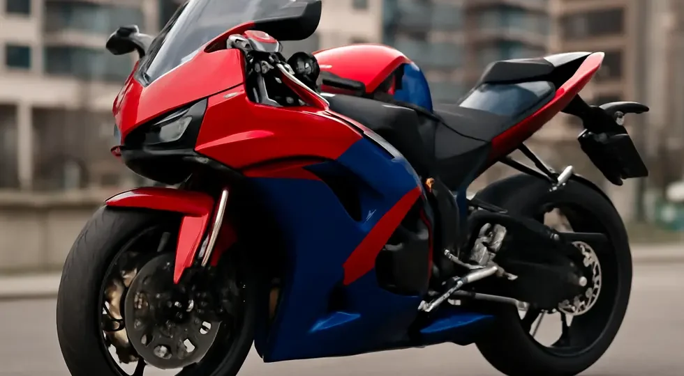 A sports motorcycle equipped with a complete full fairing kit, highlighting craftsmanship and aerodynamic design.