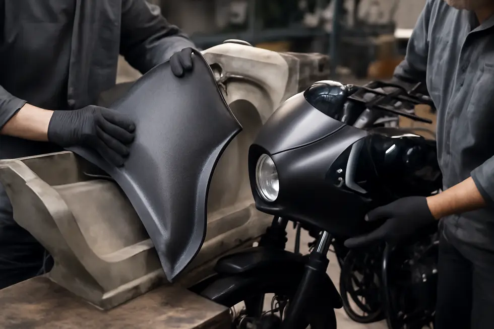 Aerodynamic design of half fairing motorcycles enhancing wind protection while preserving classic styling.