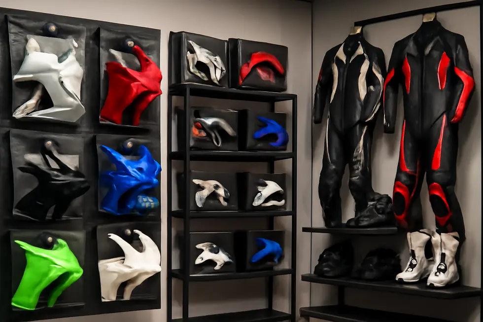 Detailed view of Hotbodies fairings materials, emphasizing fiberglass and Kevlar reinforcements.