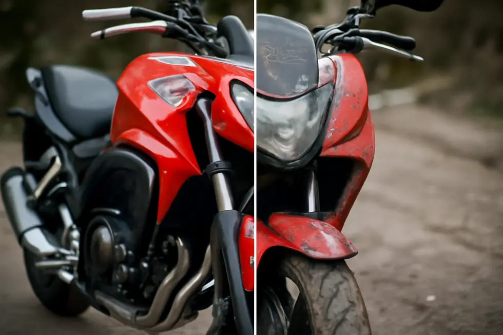 Various styles of fairing guards and crash bars protect critical motorcycle parts in diverse riding conditions.