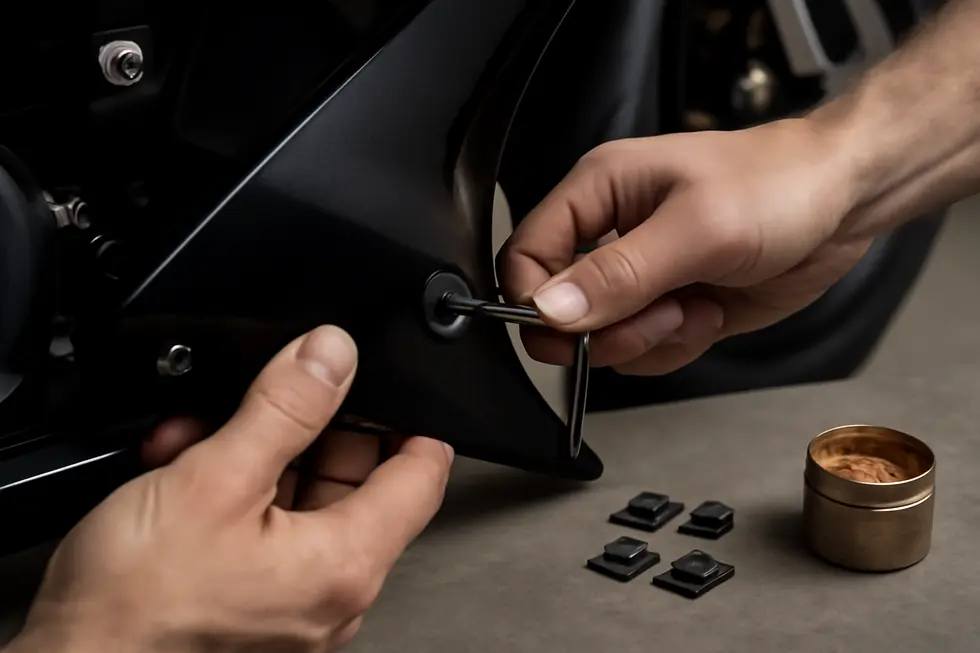Anodized aluminum and aircraft-grade titanium bolts highlight material advancements in motorcycle fairing bolt kits.