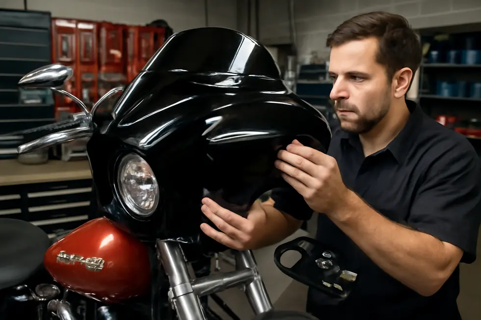 Motorcycle featuring a front fairing demonstrating enhanced aerodynamics and rider protection on the road.