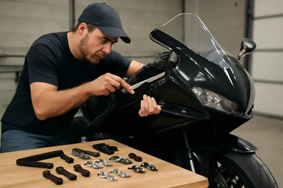 ABS plastic panels dominate aftermarket fairing kits due to their strength and durability.