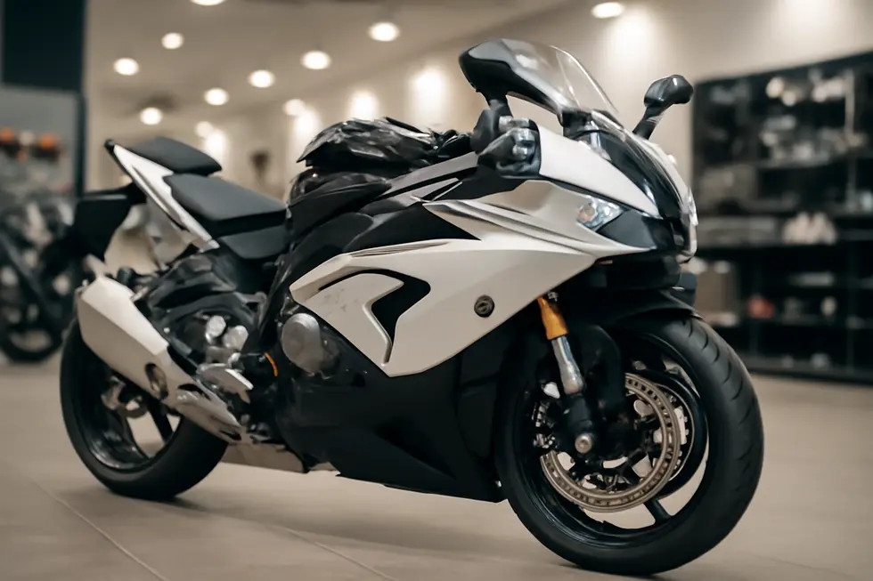 A modern sport motorcycle highlighting the integral body fairings that define style and function.