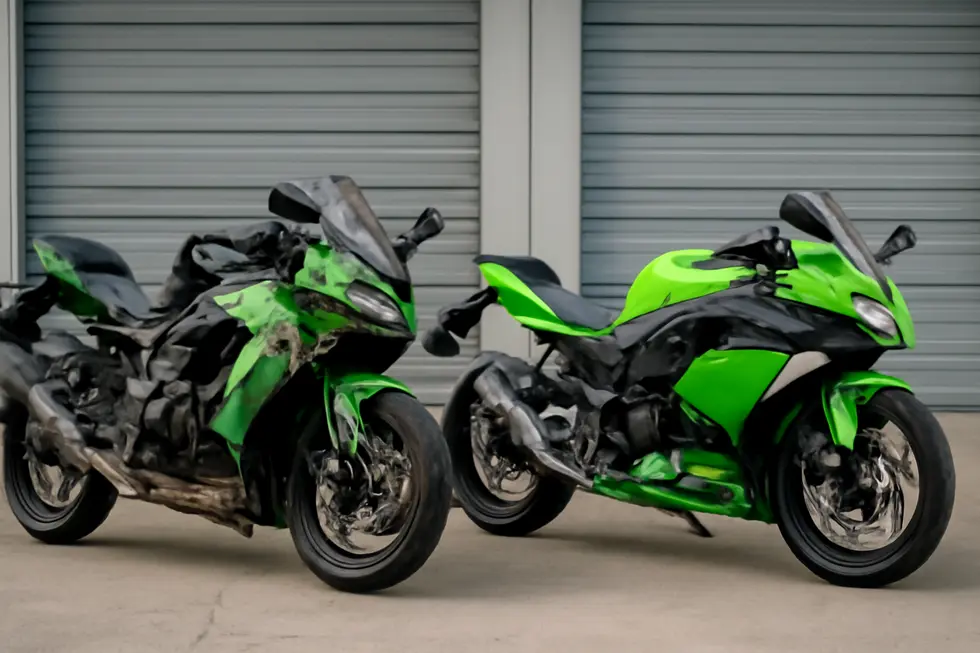 Motorcycle fairings made from resilient ABS plastic highlighting premium build quality and durability.