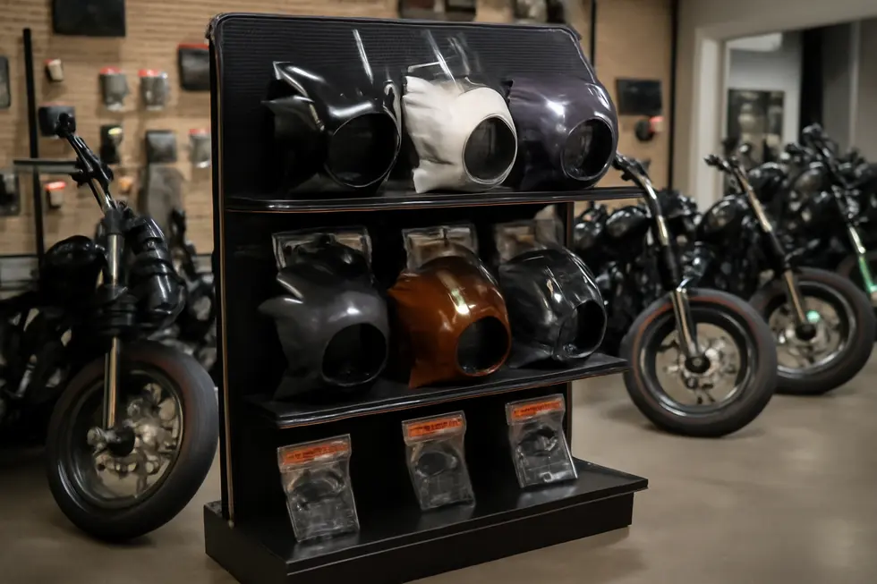 Aerodynamic contours of a classic bullet fairing optimized for wind deflection on a cruiser motorcycle.