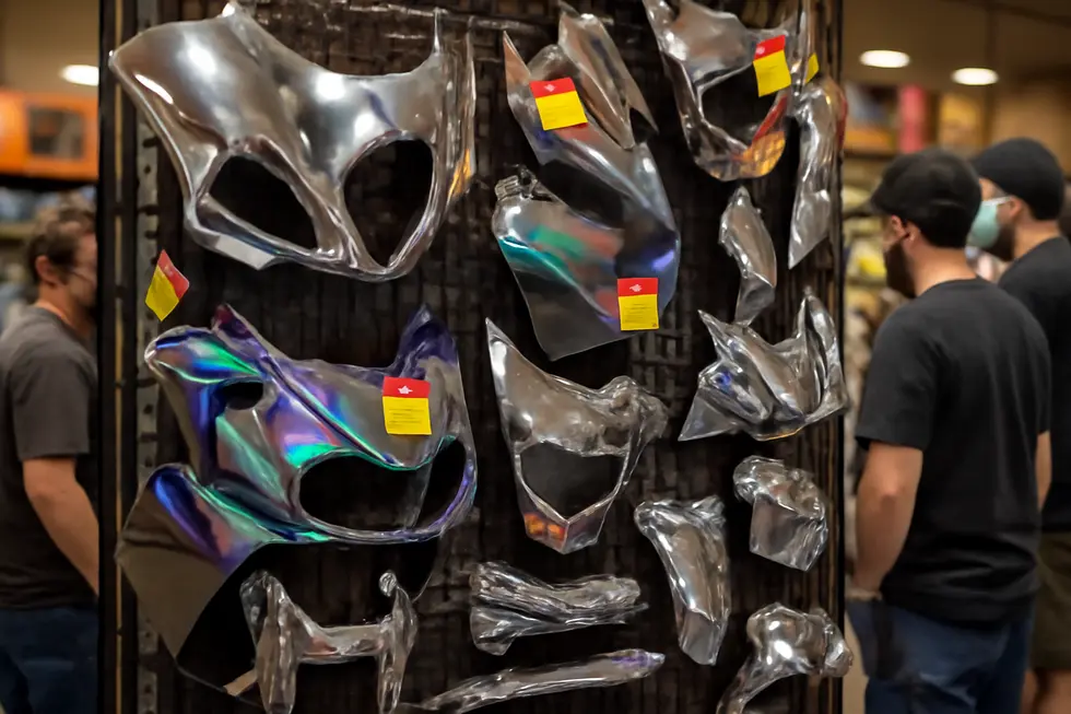 A motorcycle showcasing the mirror-like, reflective chrome fairings that dramatically enhance its visual appeal.