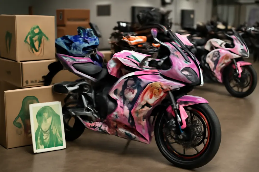 Close-up of an ABS plastic anime motorcycle fairing showcasing advanced decal application and durable glossy finish.