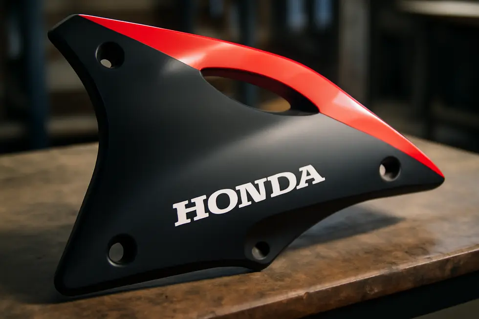 Detailed look at a premium ABS plastic Honda fairing kit showcasing professional molding and quality finish.