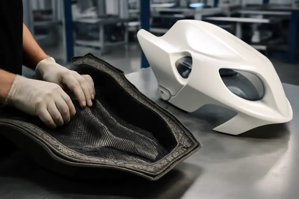 A sportbike fitted with full sport fairings illustrating aerodynamic efficiency in action during high-speed riding.