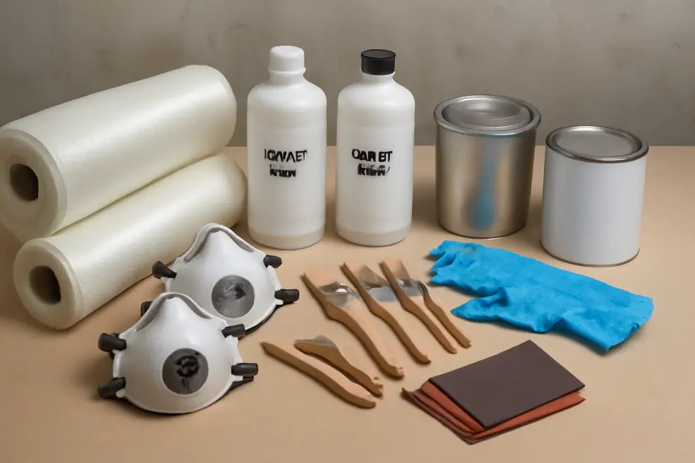 Crafting a precise foam mold for motorcycle fairings using sculpting tools and prepping with release agents.