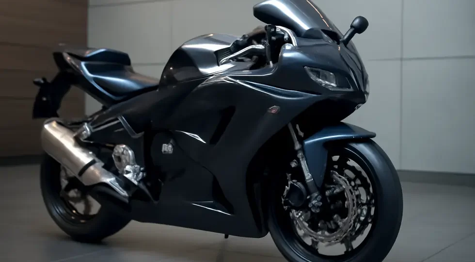 A showroom-ready motorcycle equipped with a high-quality fairing kit illustrating style and protection.