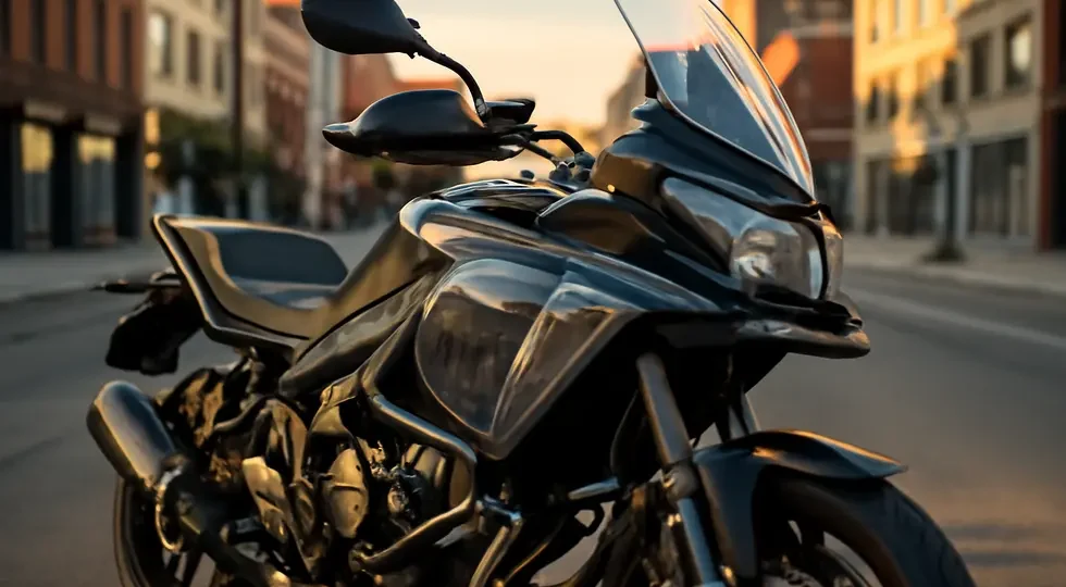 Comprehensive fairing protection components installed on a motorcycle, illustrating the synergy between sliders, bars, shields, and guards.