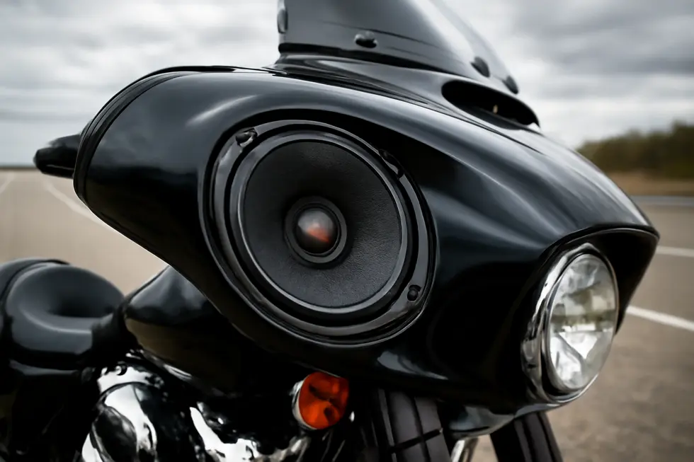 A showcase of leading 2025 motorcycle fairing speakers featuring advanced materials and design optimized for Harley-Davidson models.