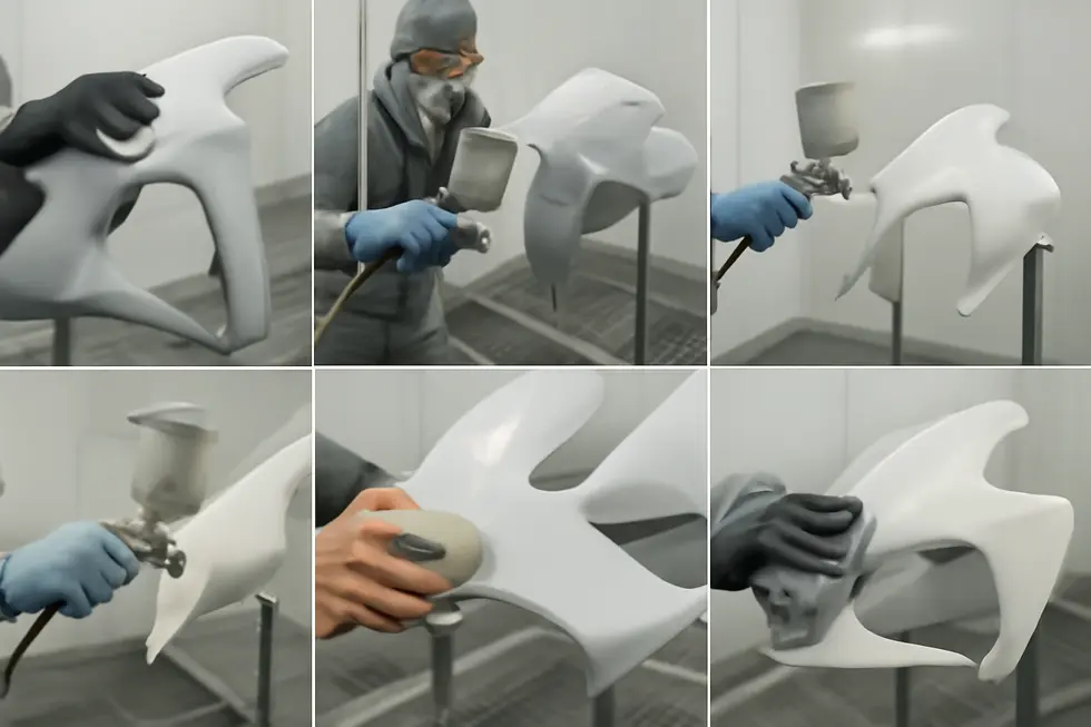 A motorcycle fairing showcasing vibrant, UV-resistant paint that maintains durability under intense sunlight.